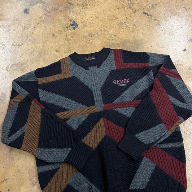[정품/100] REDOX HOMME 레드옥스 패턴 니트 스웨터 b16