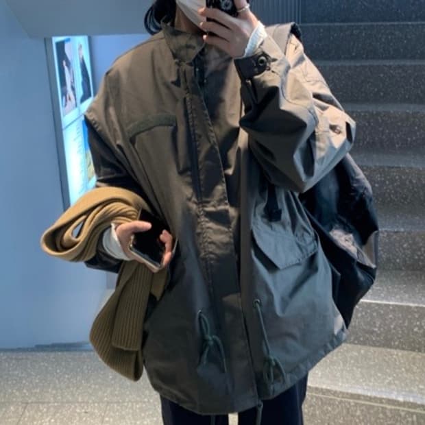 카키하프야상자켓