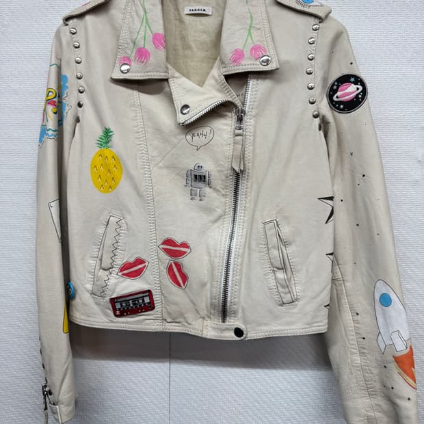 PAROSH 핸드메이드 빈티지 디테일 양가죽 자켓 S(55)