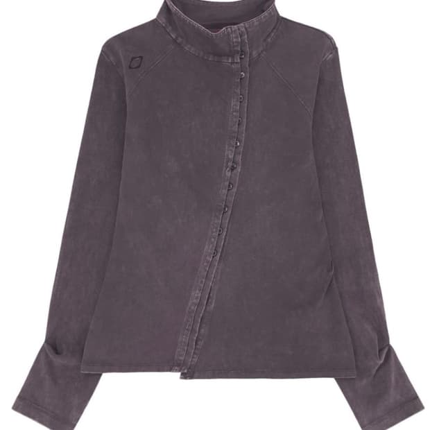 구해요) 미스치프 워시드 저지 셔츠 퍼플 브라운 m