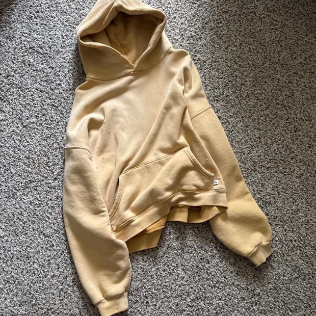 아킴보 클럽 sun faded distressed yellow 후드티 M