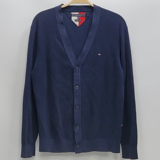 TOMMY HILFIGER 타미힐피거 브이넥 가디건 / 남 L 네이비
