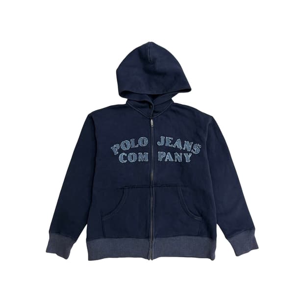 폴로 진스 컴퍼니 00s 네이비 기모 후드집업 S 실측 95 M 정도