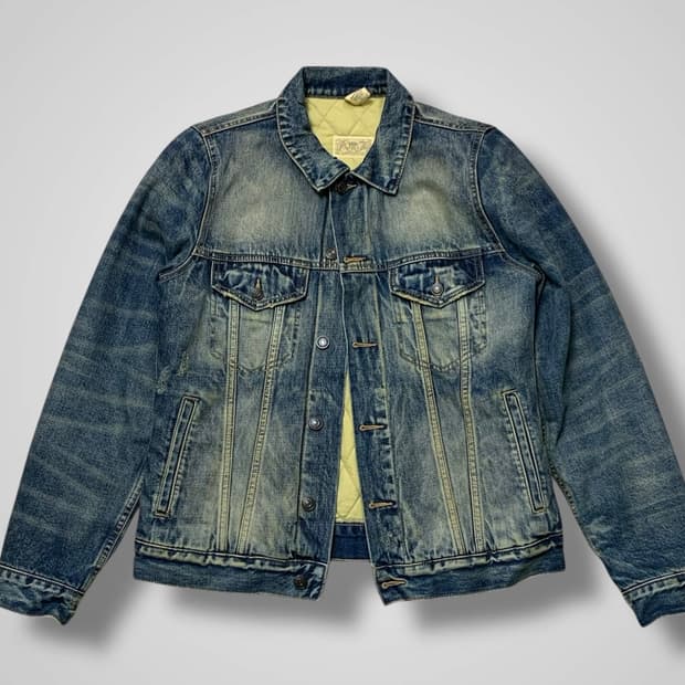 [L]더블알엘 퀼팅 데님자켓 usa made