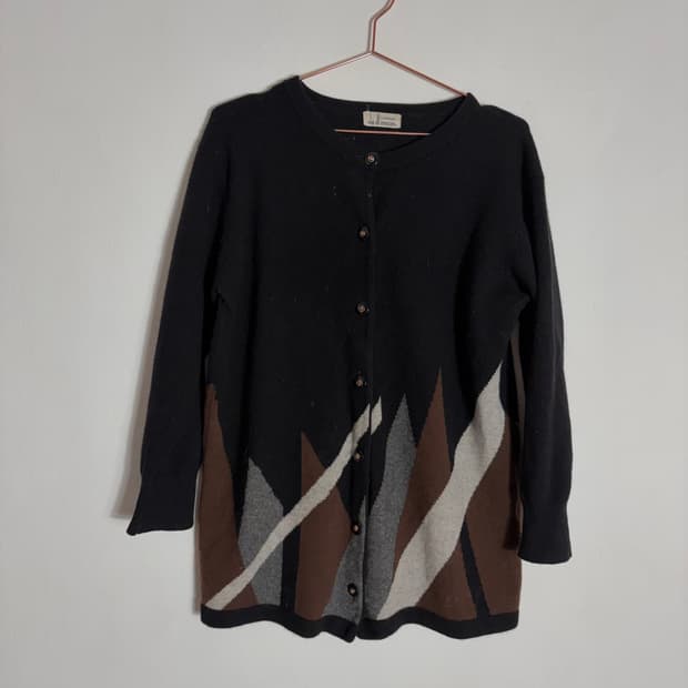 Via di Mezzo 블랙 캐시미어 100% 가디건(L)