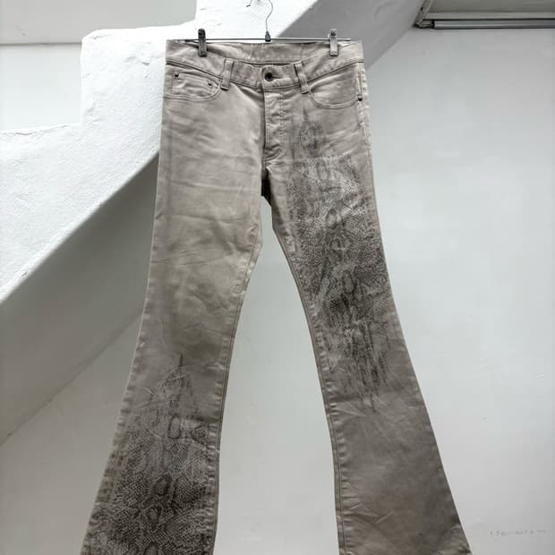 5351 Pour Les Hommes python flared pants