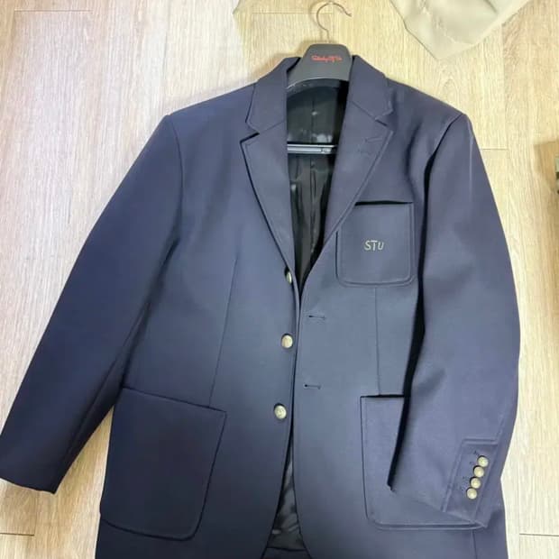 [L] STU 금장 블레이저 네이비