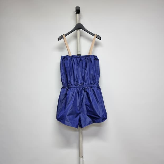 불릿포인트 블루 성인발레 웜업 점프수트 L 77