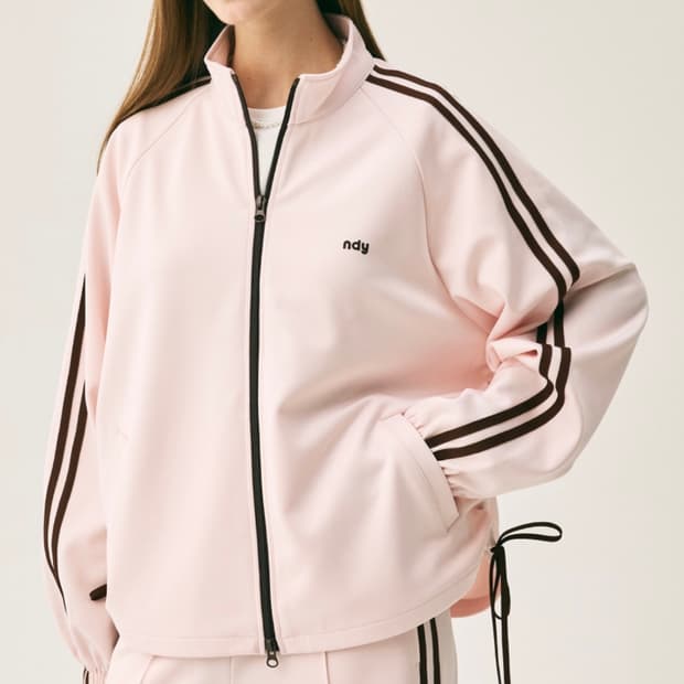 NDY 널디 리본 트랙탑 베이비핑크