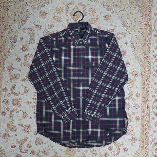 빈폴 남성 코튼 체크 셔츠 100