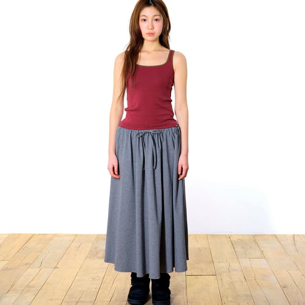 Coyseio 038 BANDING LONG SKIRT CHARCOAL