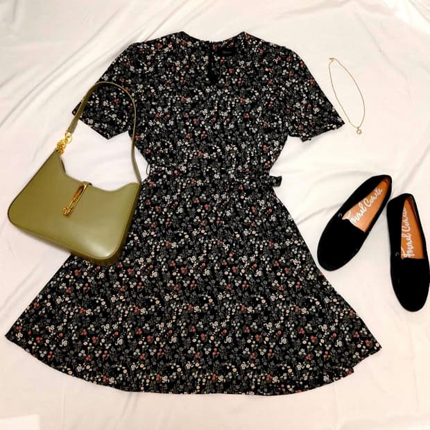 빈티지 플라워 원피스