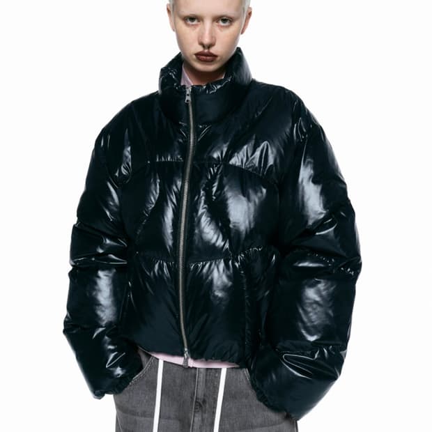 [인사일런스 우먼] 퀼티드 크롭 덕 다운 자켓 BLACK M