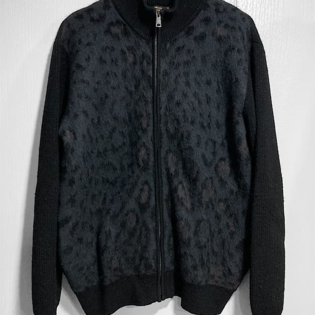 로베르토 까발리 모헤어 레오파드 집업 자켓