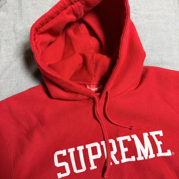 [XL] 슈프림 바시티 후드 레드
