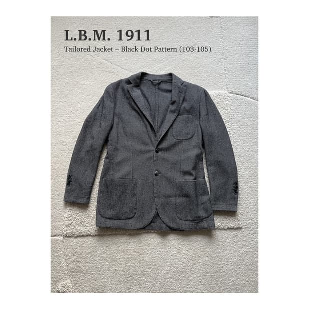 L.B.M. 1911 테일러드 블랙 도트 울 자켓 (103-105)