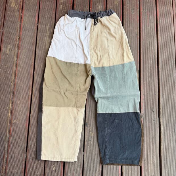 배색 코듀로이(골덴) 벌룬팬츠 005