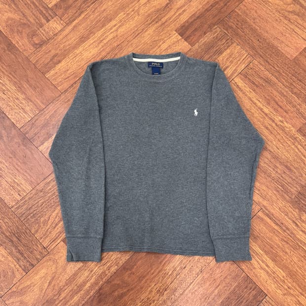 M 폴로 랄프로렌 와플 라운드 쭉티 긴팔 티셔츠 