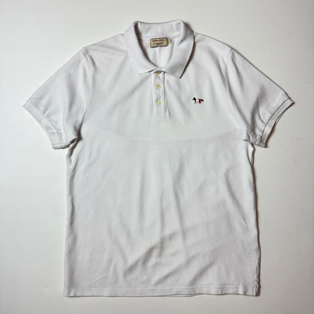 메종키츠네 폭스 패치 반팔 카라 티셔츠 PN9017