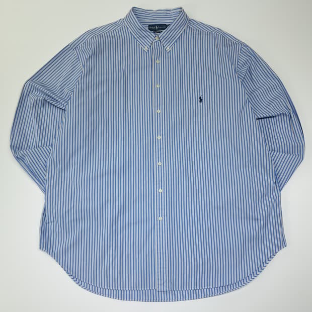 CL295 4XL 폴로 00s 뱅갈스트라이프 블루 셔츠 남방
