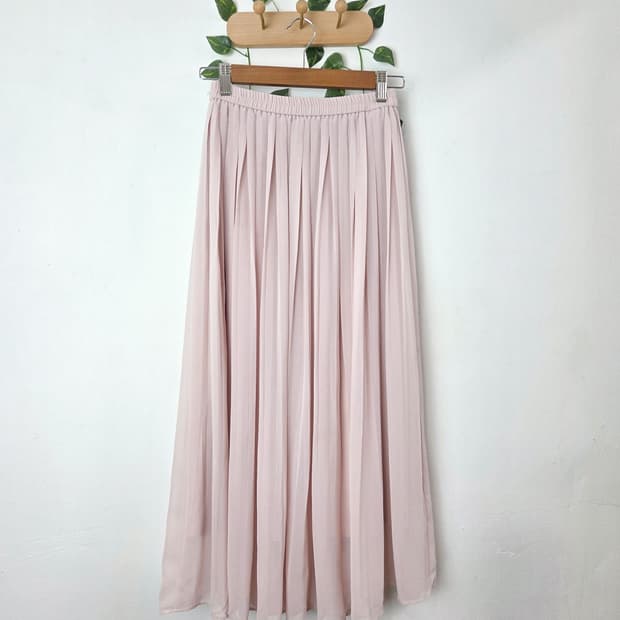 여리여리 플리츠 롱스커트