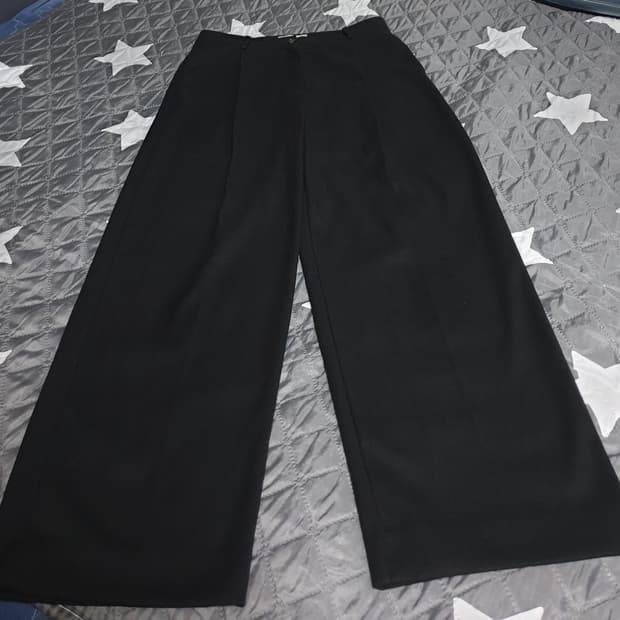 SIYAZU 혜비트윌 원턱 와이드 슬랙스 블랙 (M)