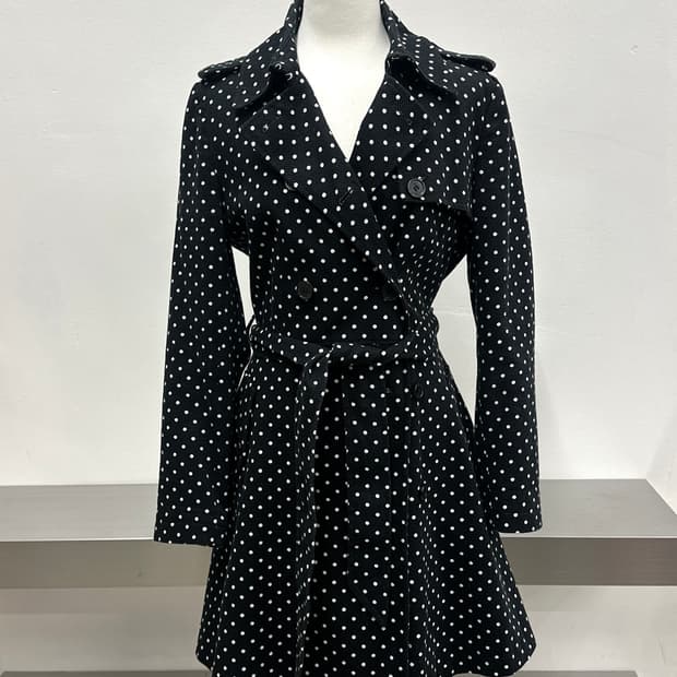 로렌 랄프로렌 도트 트렌치 코트