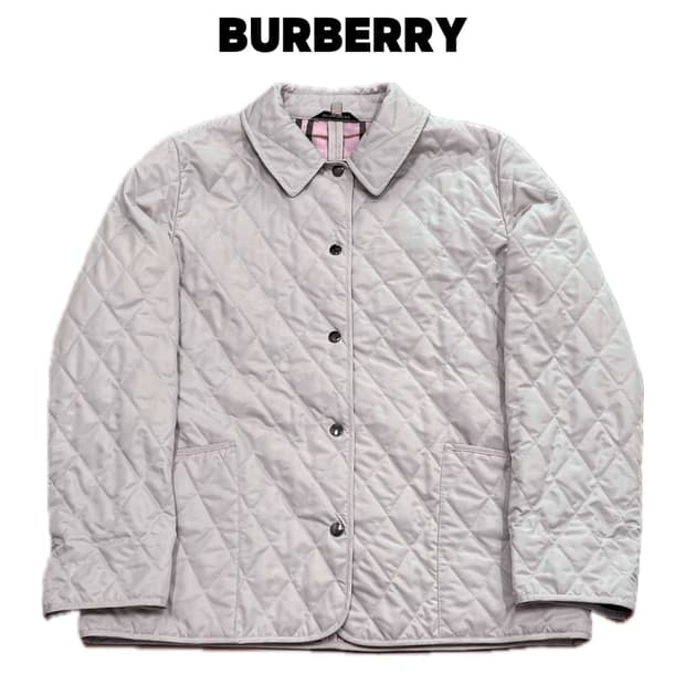 (M) 버버리런던 퀄팅 버튼 자켓 베이비핑크