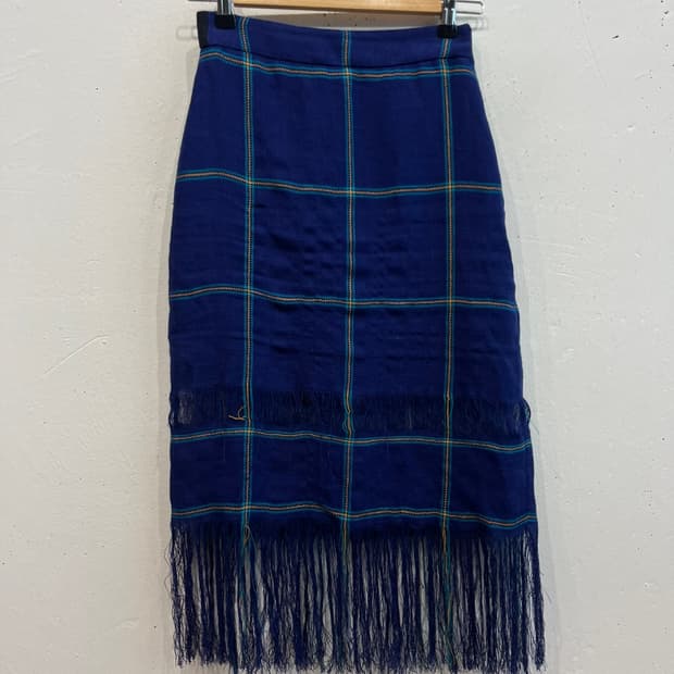 MSGM 퓨어린넨 프린지 스커트 치마 Made in ITALY