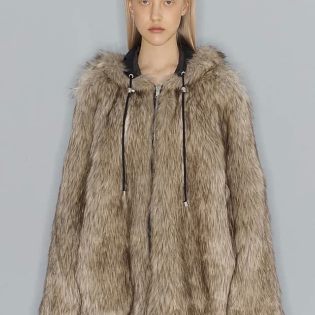 (새상품) 오픈와이와이 리버시블 퍼자켓 S