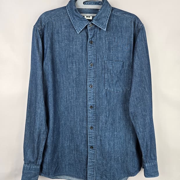 [무료배송]유니클로 M 남성 데님 셔츠