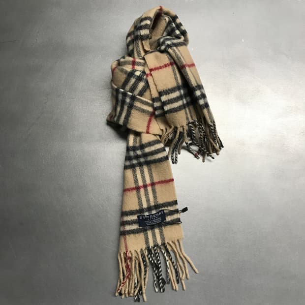 버버리 정품 램스울 머플러 베이지