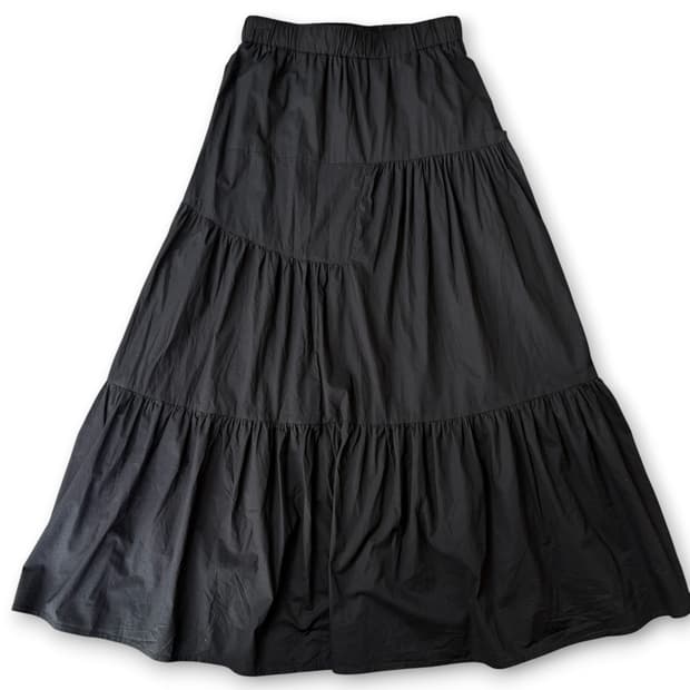 JPN 일본빈티지 블랙 캉캉 롱스커트