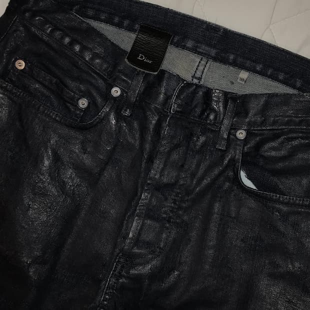dior homme mud coating jean