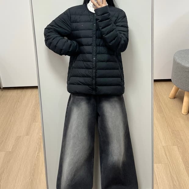 타미힐피거 블랙 경량패딩 자켓