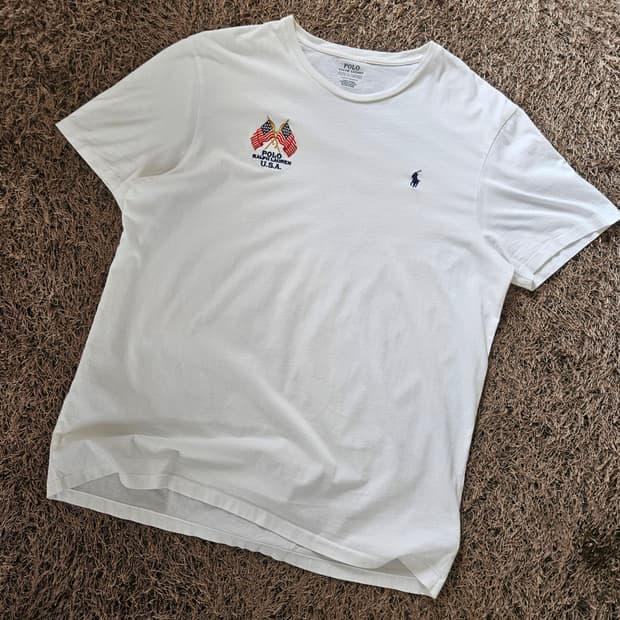 폴로랄프로렌 미국 성조기 라운드넥 반팔티셔츠 XL size