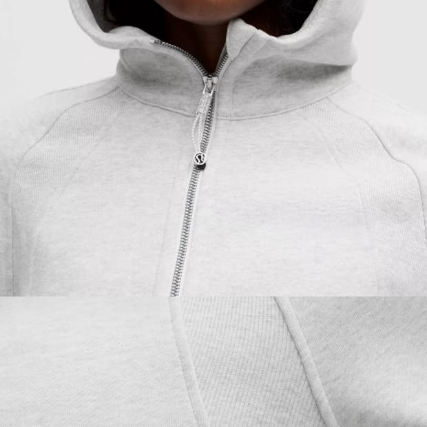 (새상품) 룰루레몬 스쿠바 오버사이즈 퍼널넥 라이트그레이