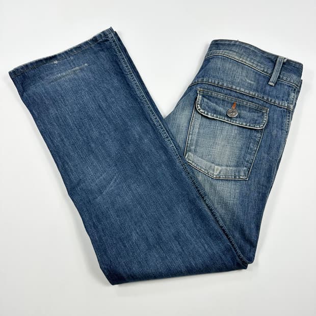 34 VTG 빈티지 와이드핏 부츠컷 데님팬츠