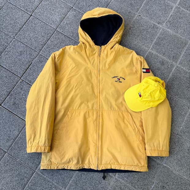 00s 타미힐피거 진스 리버시블 집업 자켓