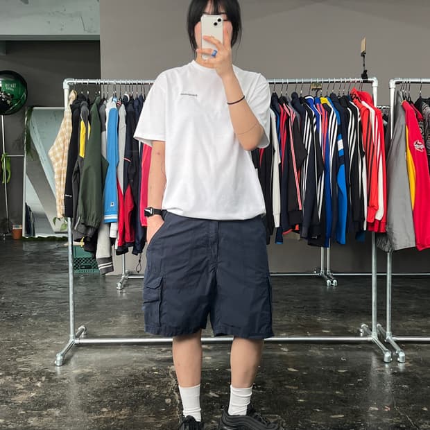 빈티지 카고 하프 팬츠 