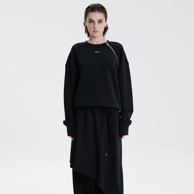 (새상품) 트리밍버드 Zipper Sweat Shirt [ Black ]