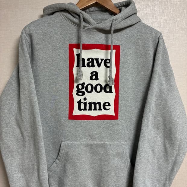 Have a good time 후드티 그레이