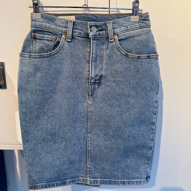 리바이스 데님 미디 스커트