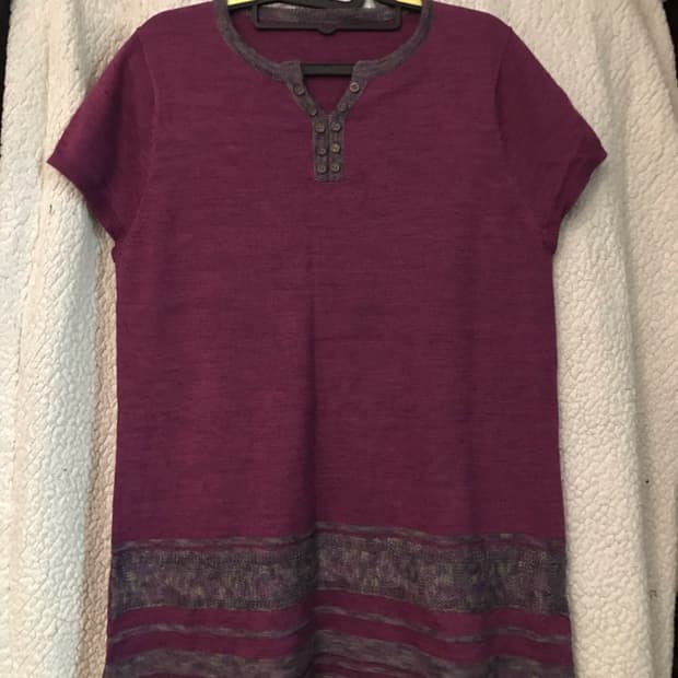 빈티지 버건디 니트탑