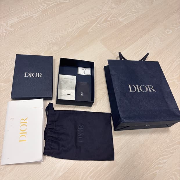 디올 오블리크 반지갑 풀구성 영수증 포함