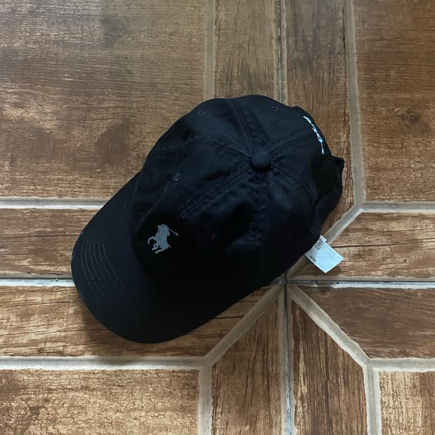 Polo 폴로랄프로렌 올드스쿨아메카지 중앙로고 볼캡모자 블랙