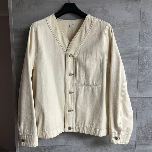 Cos Collarless Denim Jacket