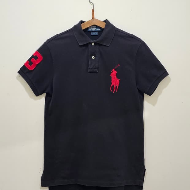 Polo Ralph Lauren 블랙 레드 빅포니 반팔PK