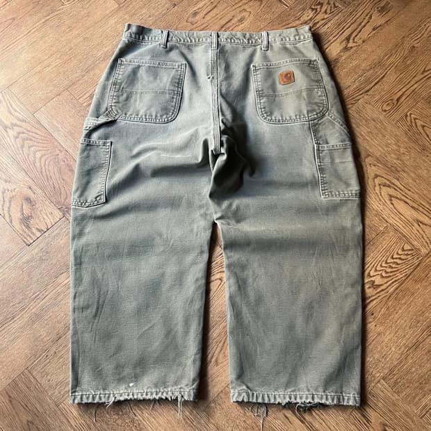 [40]칼하트 USA 빅사이즈 스케이터 모스그린 라이닝 워크팬츠