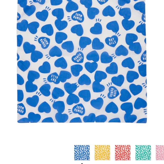 휴먼 메이드 하트 빅 반다나 블루